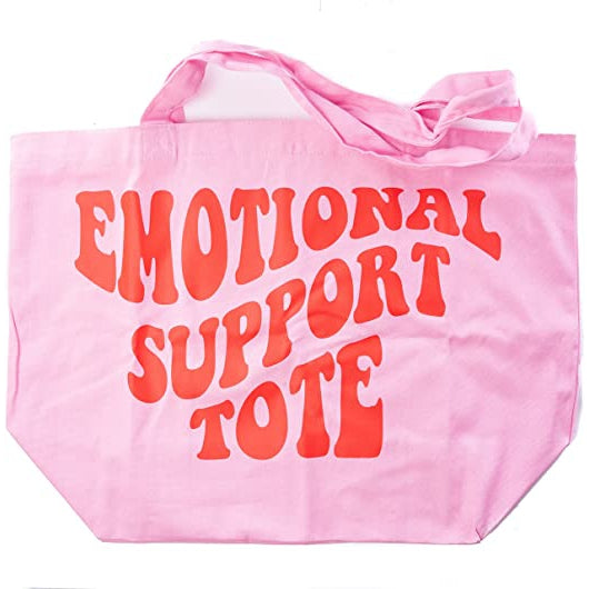 Emotional Support Tote | Pink Tote Bag | Reusable Shopping Bag