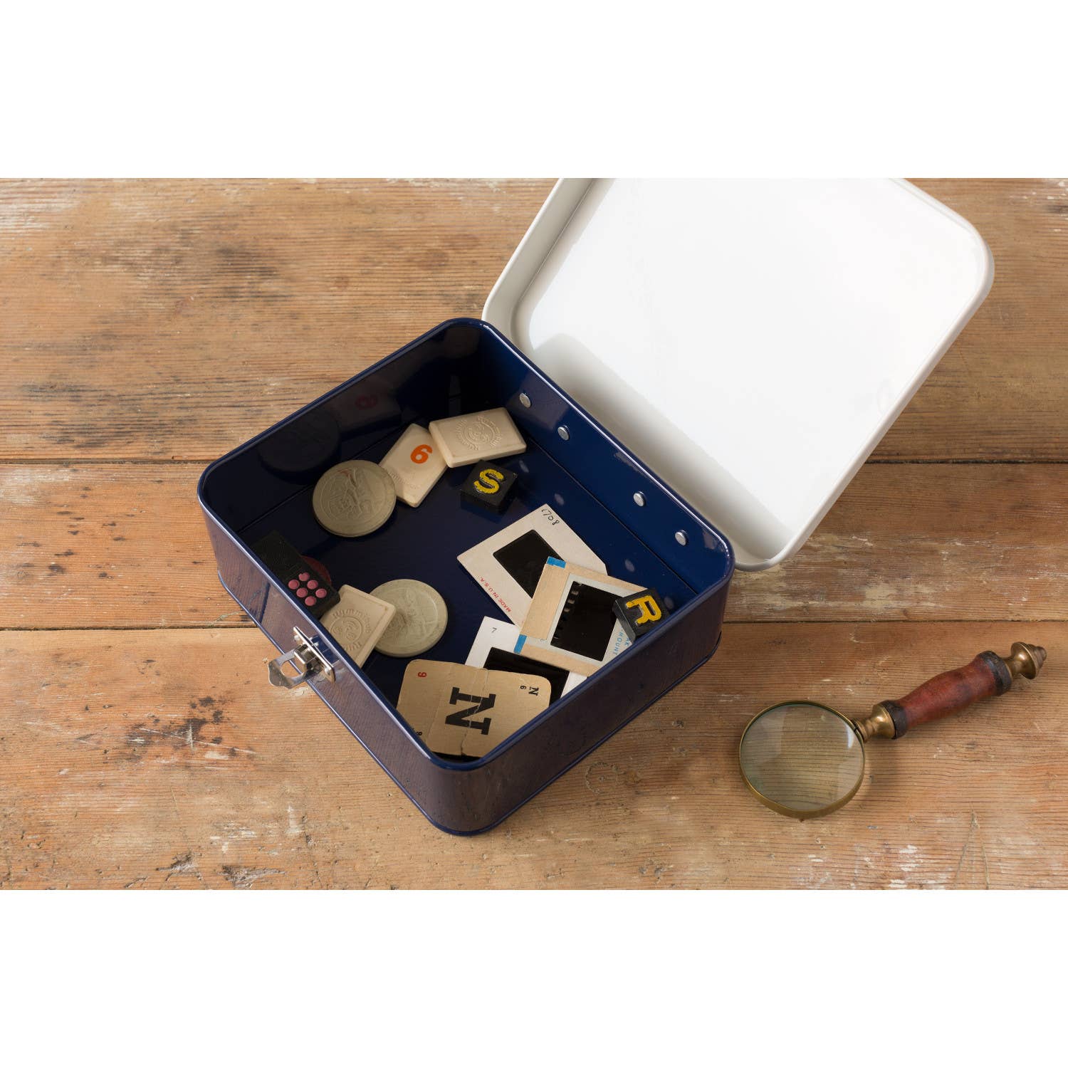 Empire Keepsake Box | Jewelry Accessories Tin Storage Organizer | 7” x 6.25”
