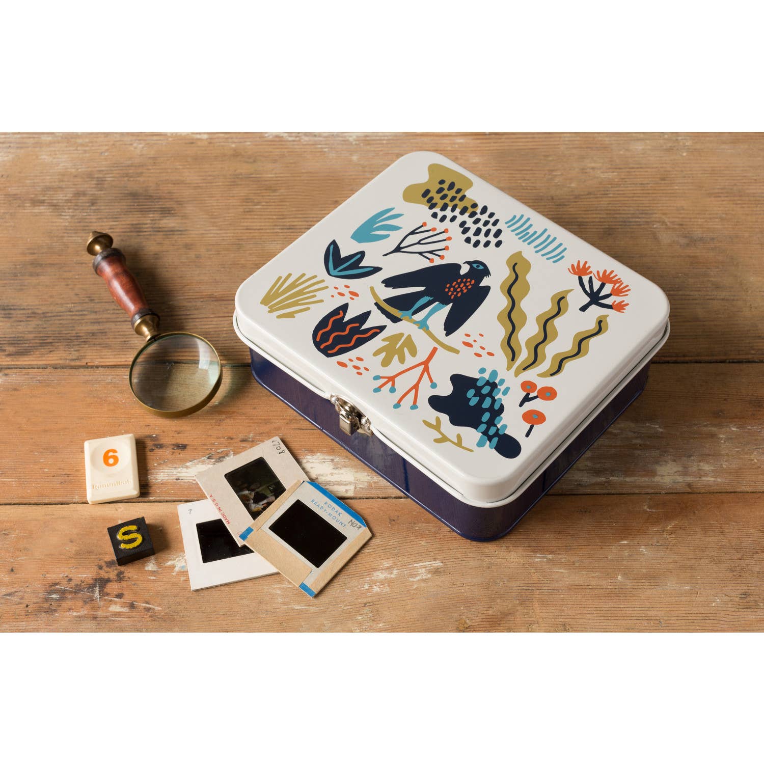 Empire Keepsake Box | Jewelry Accessories Tin Storage Organizer | 7” x 6.25”