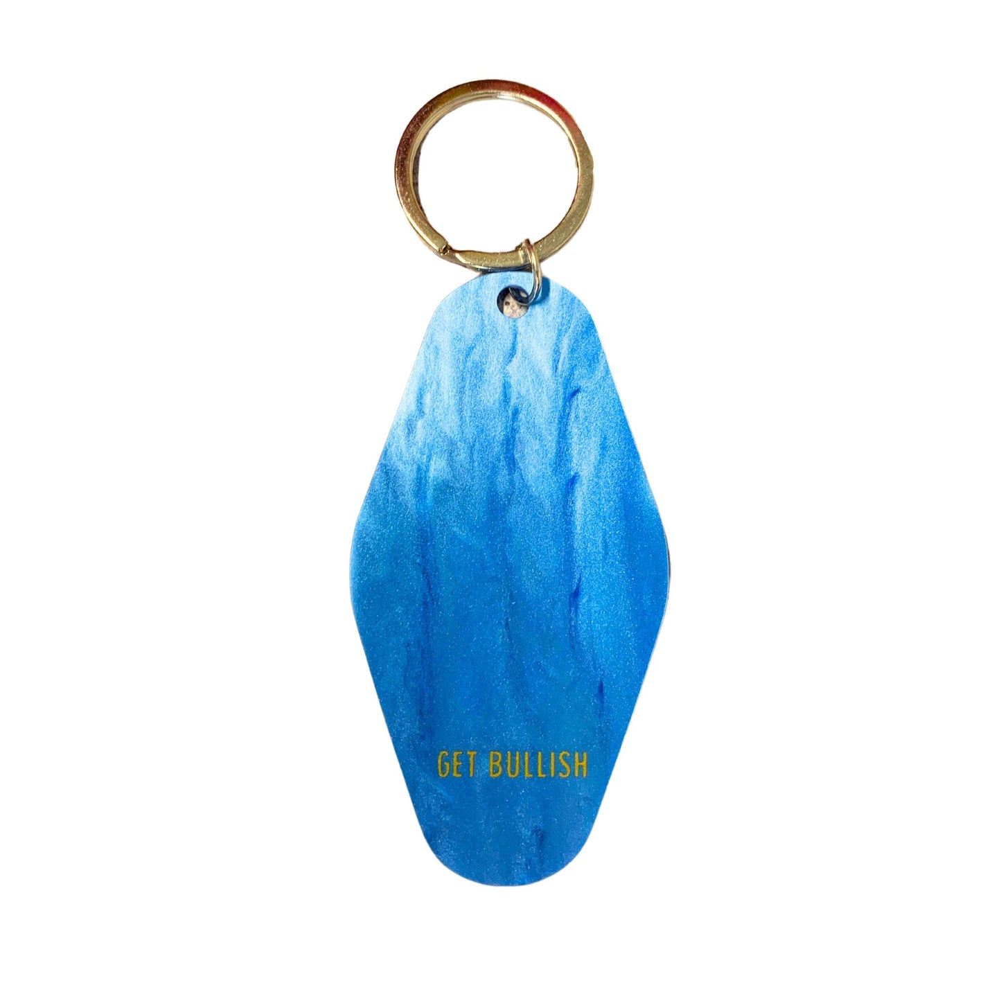 Employee of the Fucking Month Keychain in Blue Shimmer