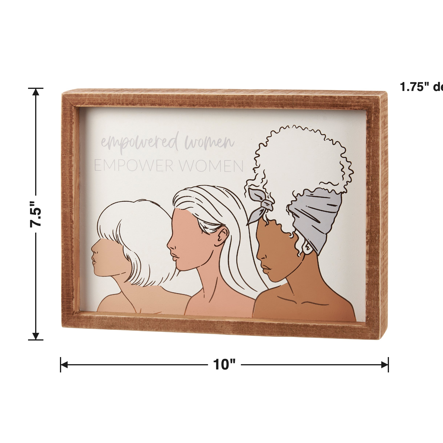 Empower Women Box Sign size chart