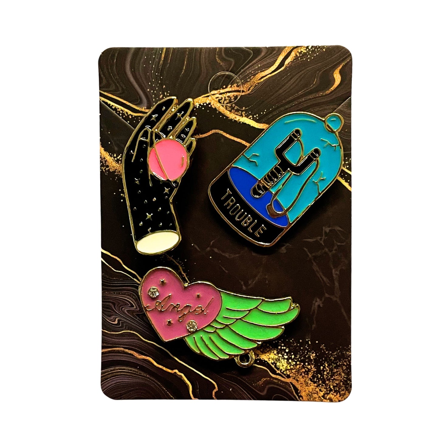 Enamel Pin Sets | Fun Pins Carded for Gifting