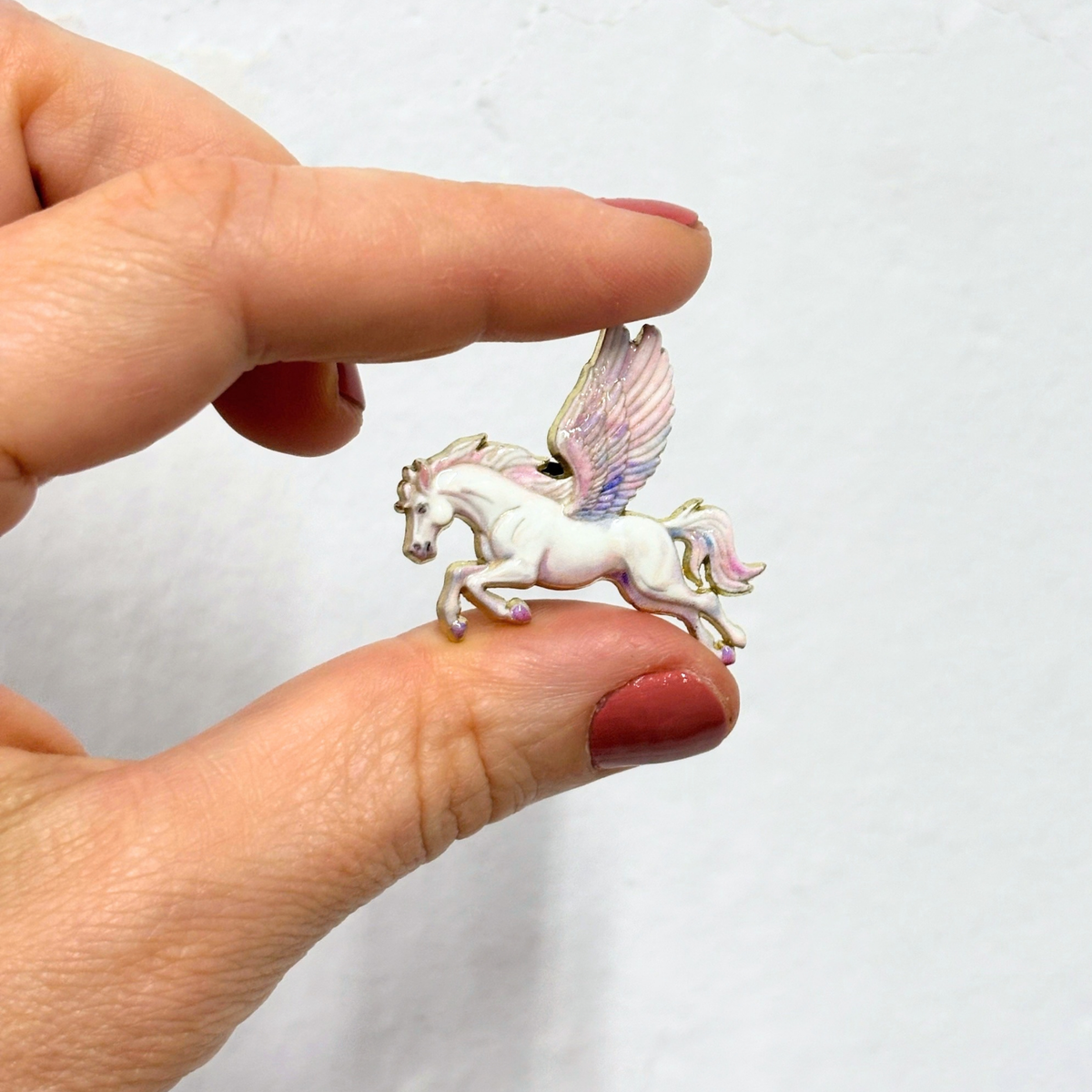 Enameled Pegasus Pin | Fantasy Brooch