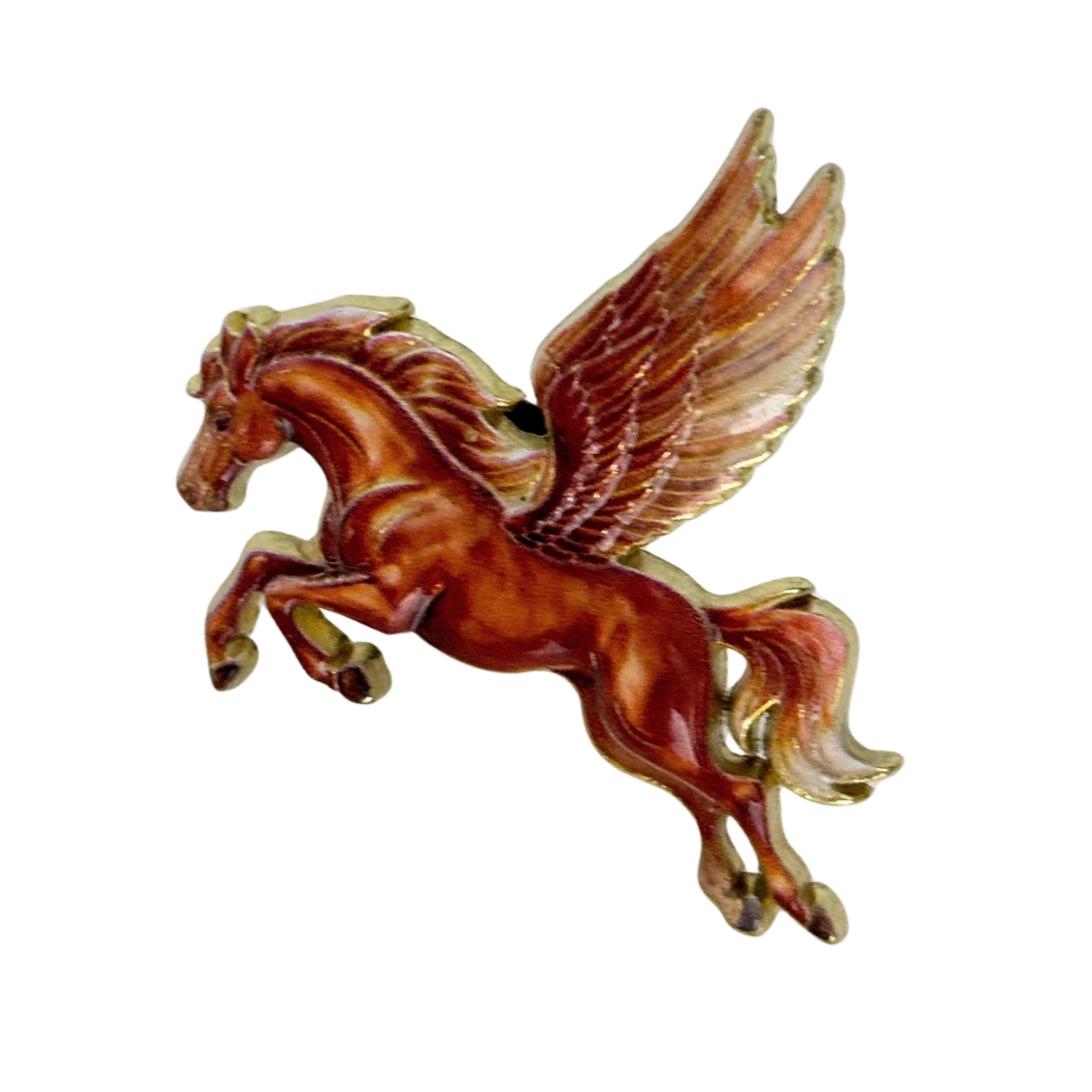 Enameled Pegasus Pin | Fantasy Brooch
