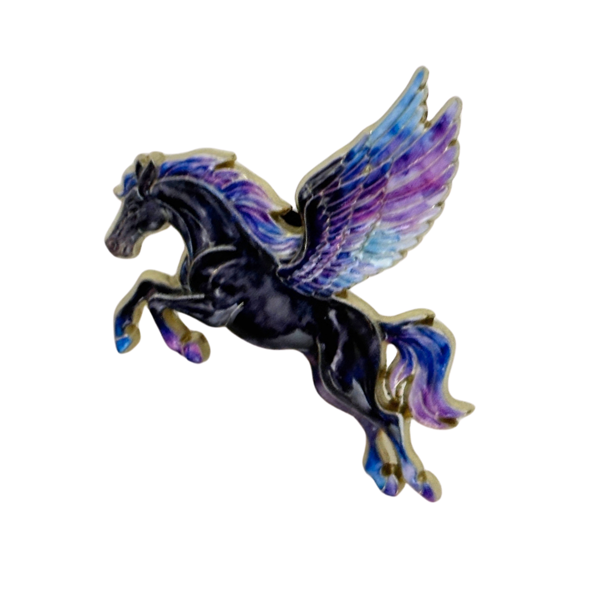 Enameled Pegasus Pin | Fantasy Brooch