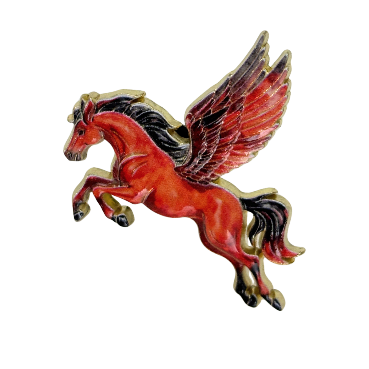 Enameled Pegasus Pin | Fantasy Brooch