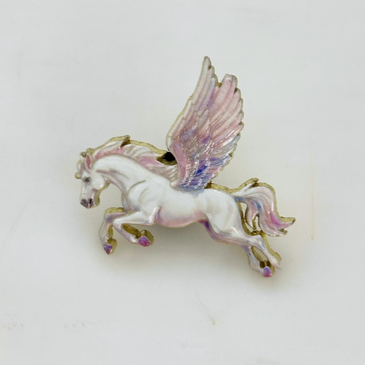 Enameled Pegasus Pin | Fantasy Brooch
