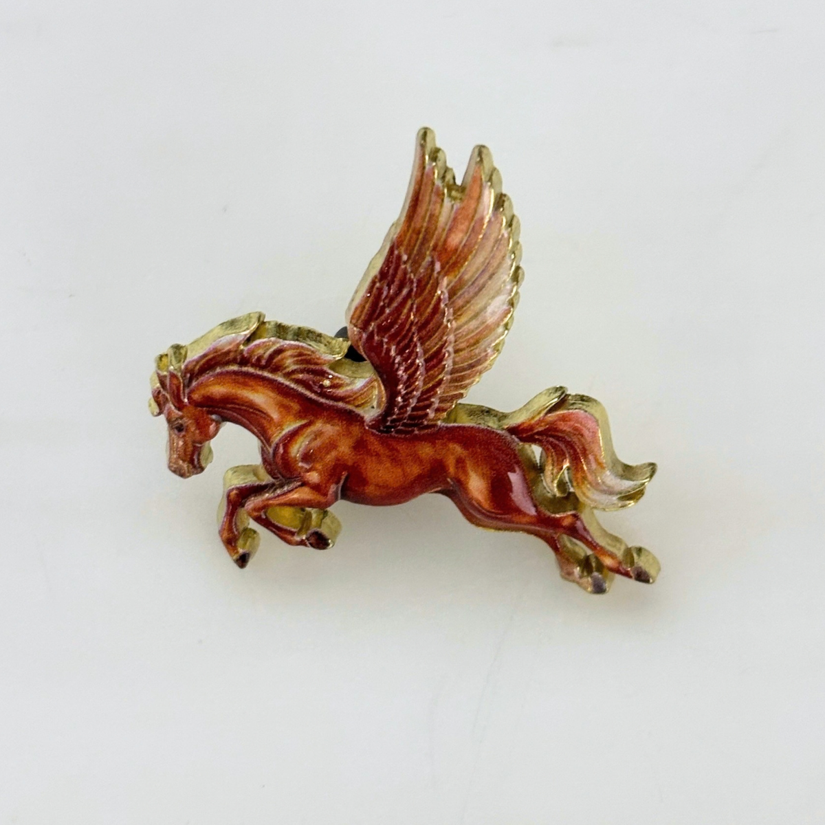 Enameled Pegasus Pin | Fantasy Brooch