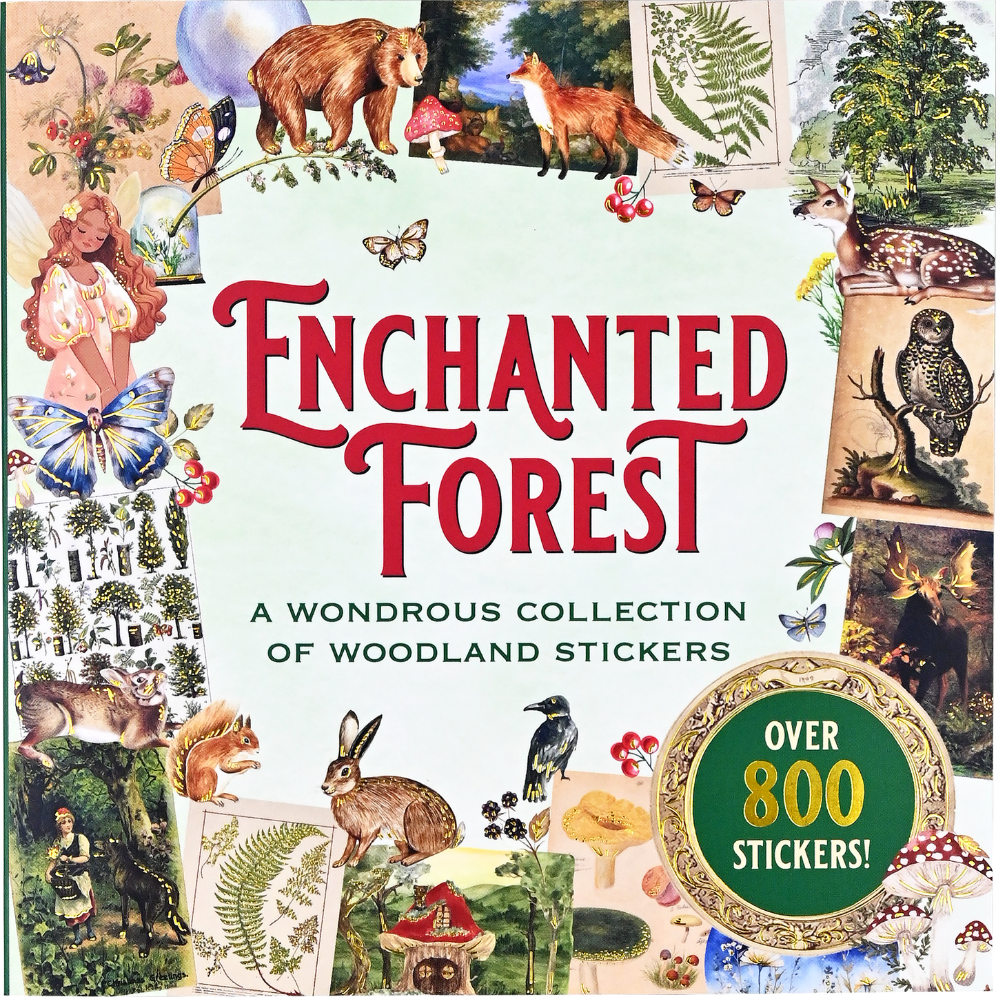 Enchanted Forest Sticker Book | 800+ Woodland-themed Stickers on 50 Pages for Journals, Planners & Scrapbooking