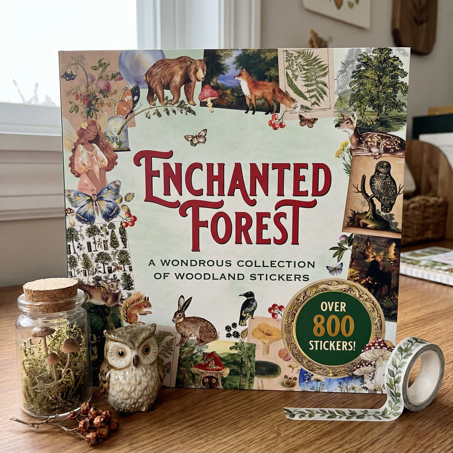 Enchanted Forest Sticker Book | 800+ Woodland-themed Stickers on 50 Pages for Journals, Planners & Scrapbooking