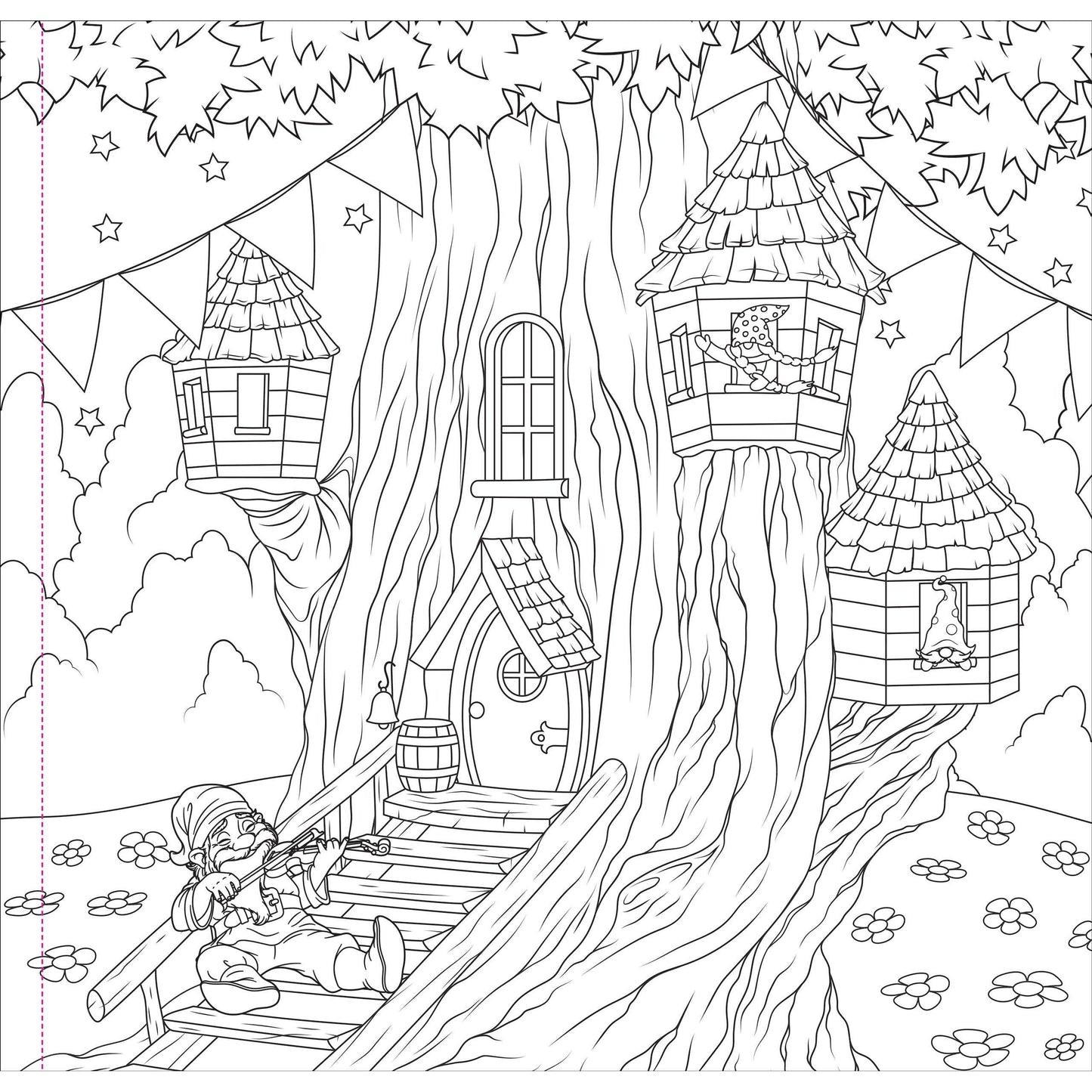 Enchanted Kingdom Adult Coloring Book | 31 Ready-to-frame fantasy One-Sided Designs Thick Pages