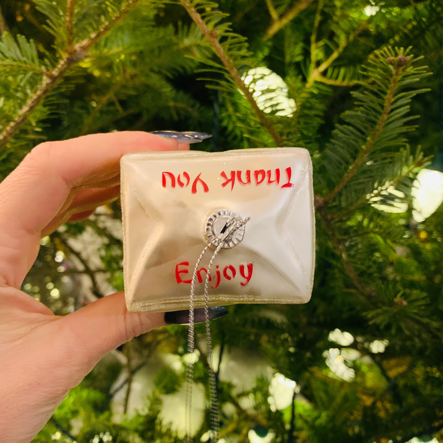 Enjoy Takeout Glass Ornament | Christmas Tree Hanging Decor