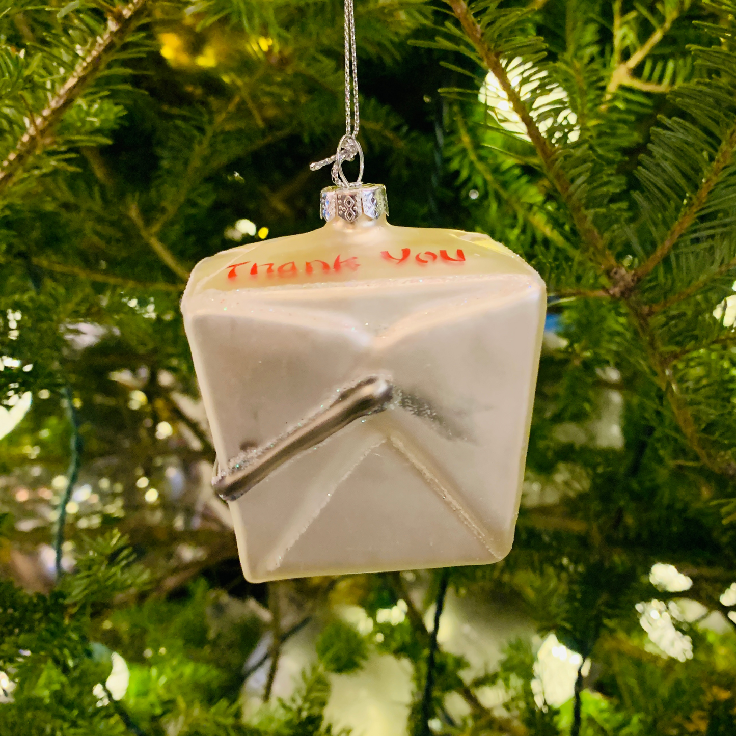 Enjoy Takeout Glass Ornament | Christmas Tree Hanging Decor