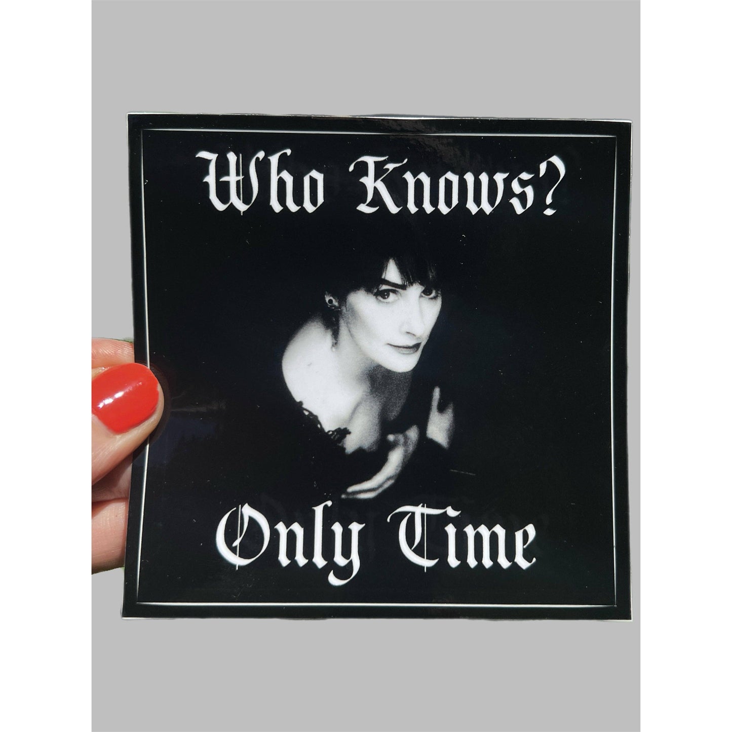 Enya “Who Knows? Only Time” Vinyl Sticker | 3 Inch Waterproof Gothic Music Decal