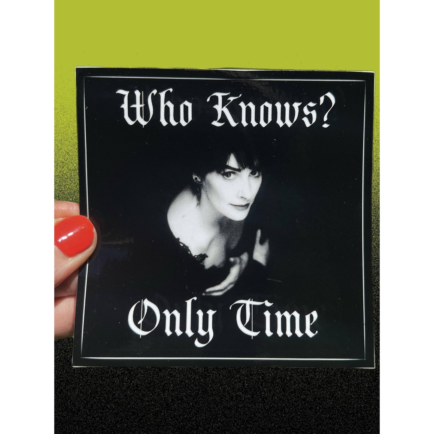 Enya “Who Knows? Only Time” Vinyl Sticker | 3 Inch Waterproof Gothic Music Decal