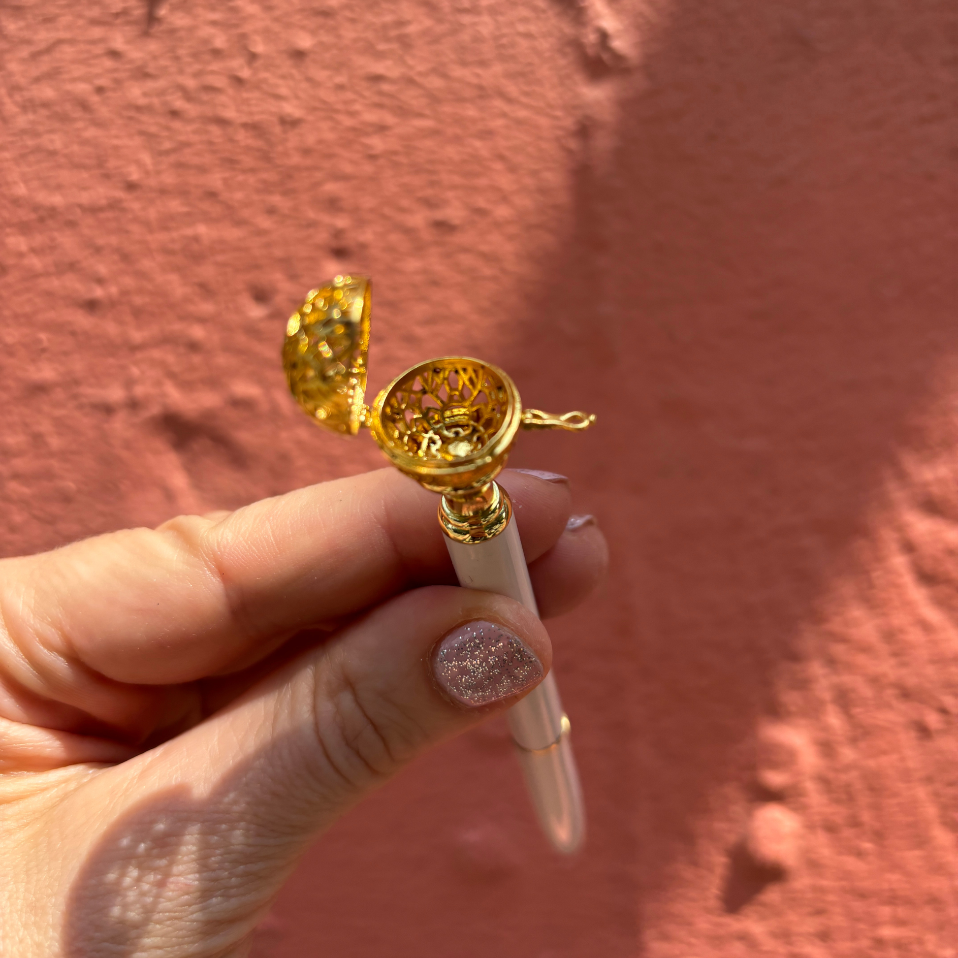 Essential Oil Diffuser Pen in Rose | Includes 1 ml of Essential Oil and 2 Lava Beads | Refillable-Santa Barbara Design Studio-The Bullish Store