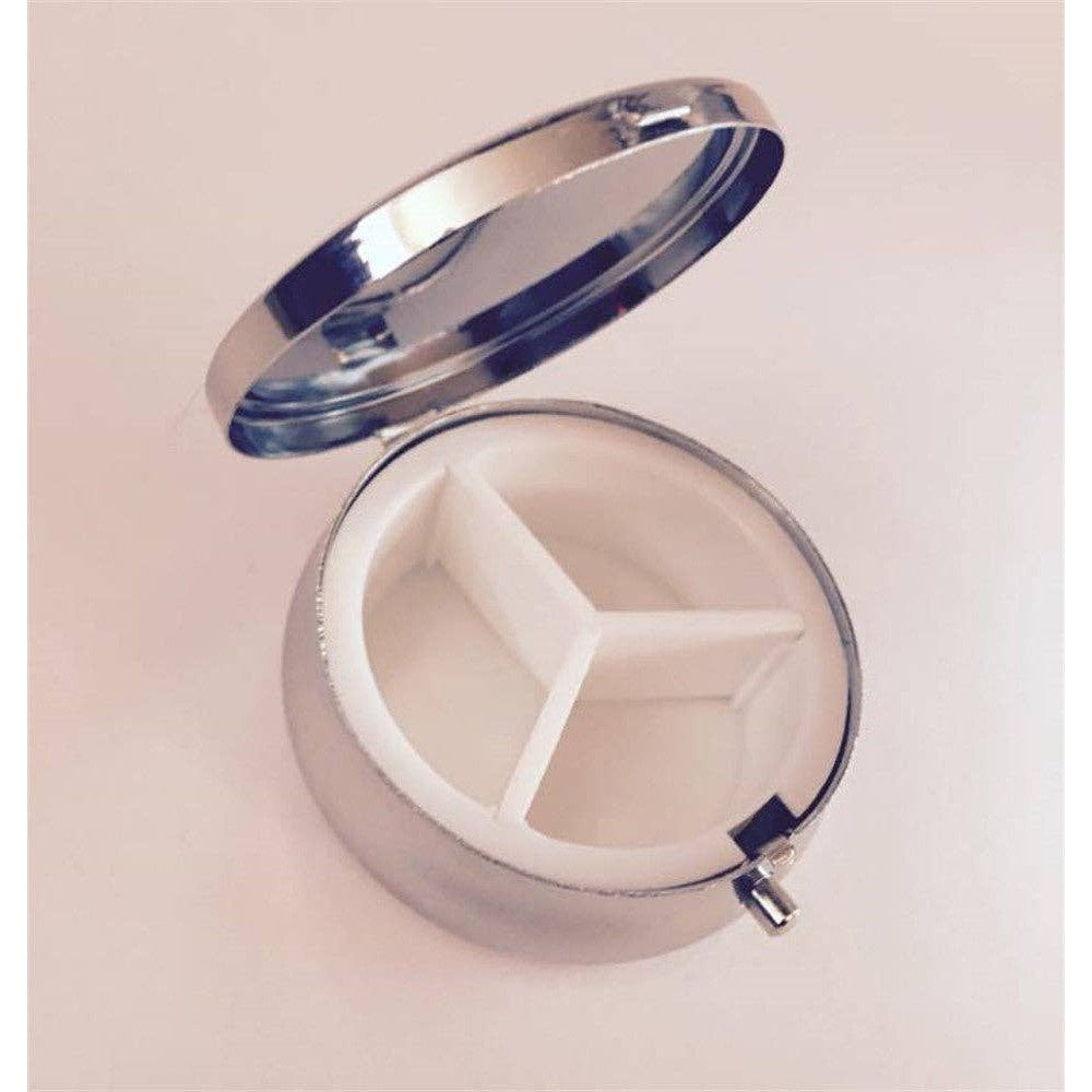 Even My Anxiety Has Anxiety Pill Box | Handmade 2.25" Round Pill Case | Retro Pinup Art Self Care Mental Health