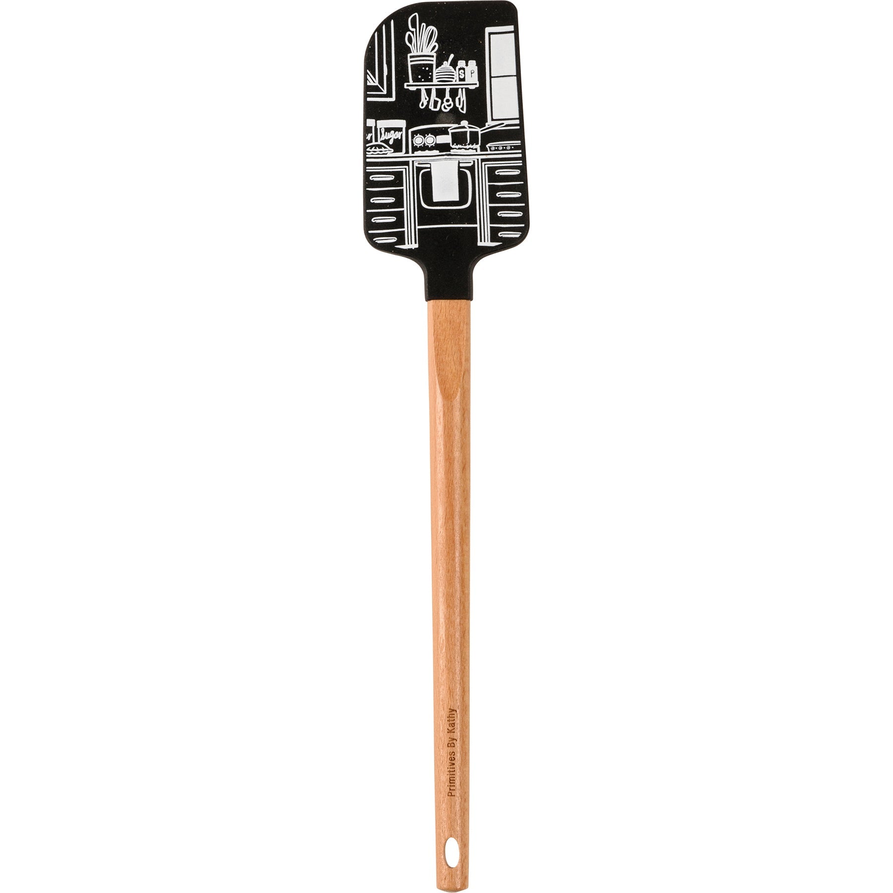 Every Bite You Take I'll Be Watching You Spatula With A Wooden Handle