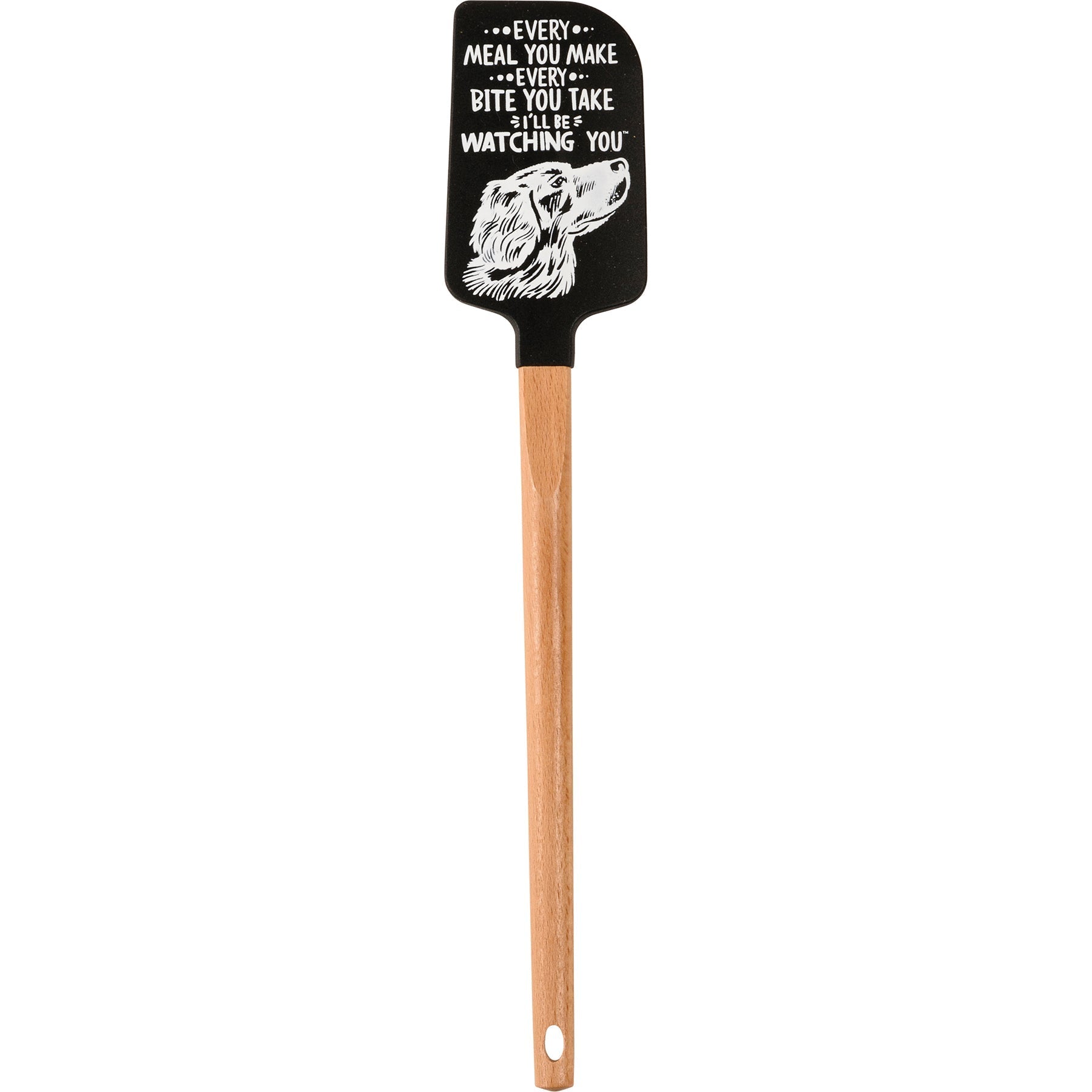 Every Bite You Take I'll Be Watching You Spatula With A Wooden Handle