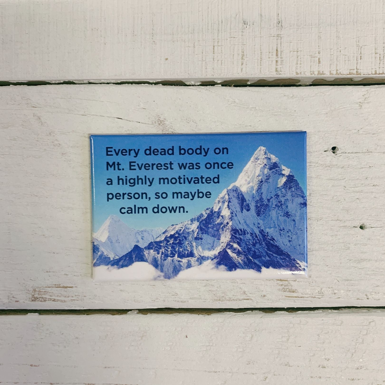 Every Dead Body on Mt. Everest Was Once A Highly Motivated Person Fridge Magnet | 2" x 3