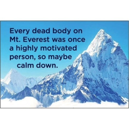 Every Dead Body on Mt. Everest Was Once A Highly Motivated Person Fridge Magnet | 2" x 3-Ephemera-The Bullish Store