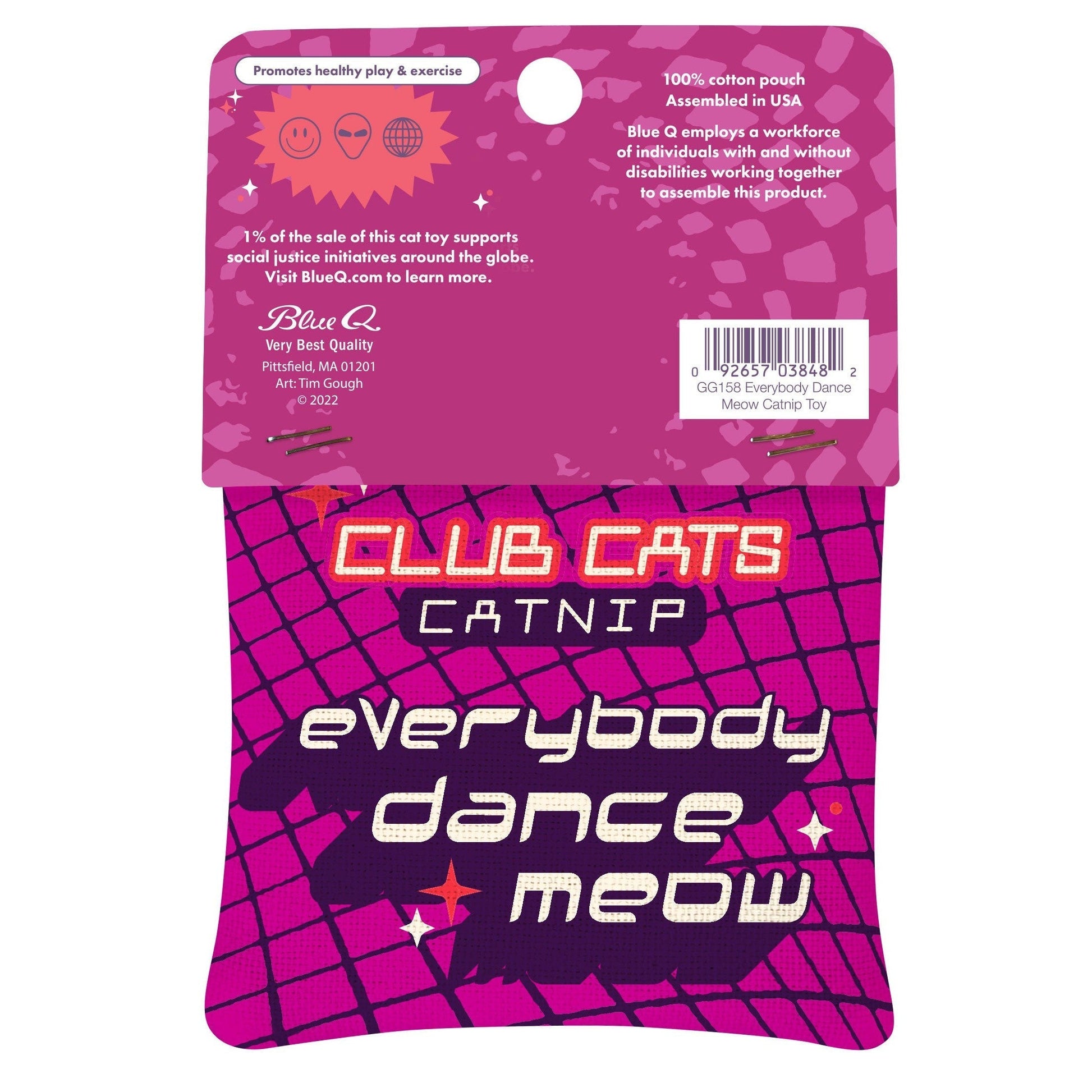 Everybody Dance Meow Club Cats Catnip Toy | Premium Organic Catnip in Illustrated Cotton Pouch | BlueQ at GetBullish