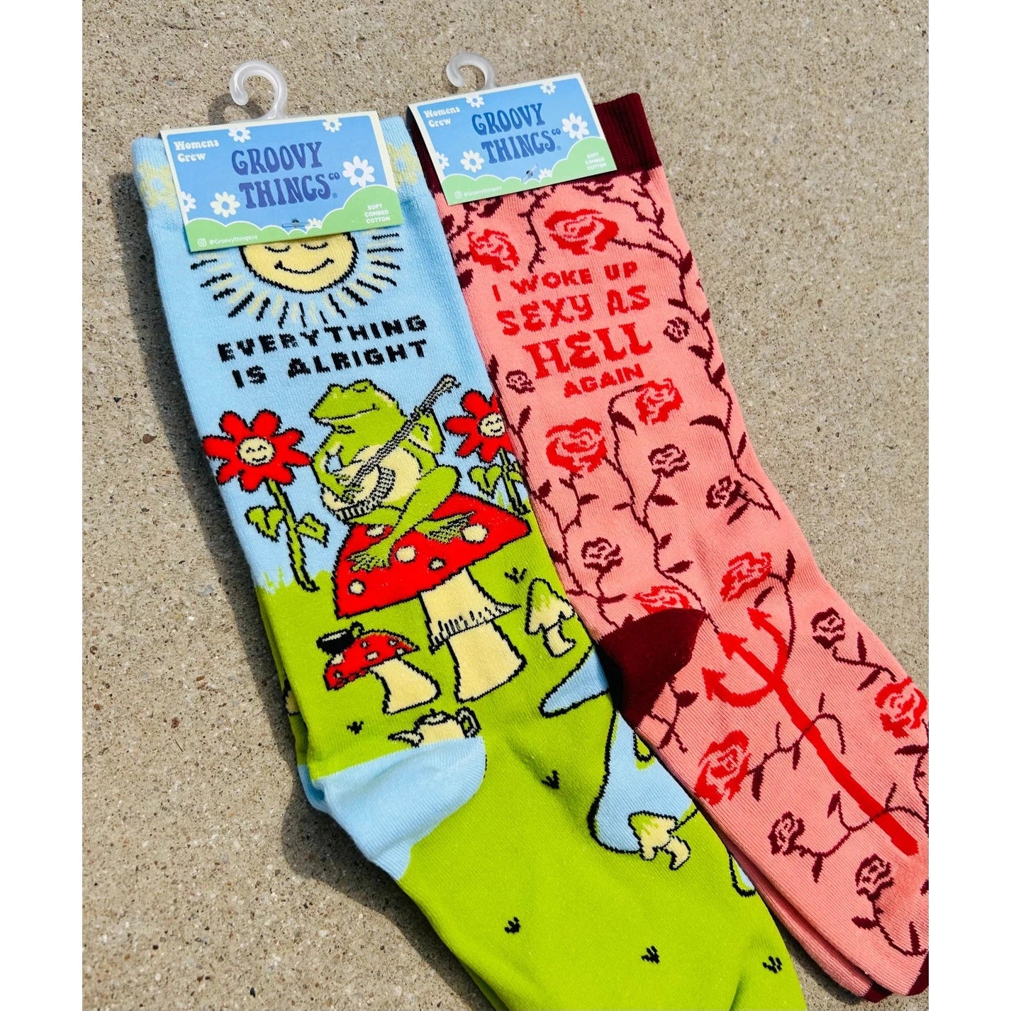 Everything Is Alright Toad and Toadstool Women's Crew Sock