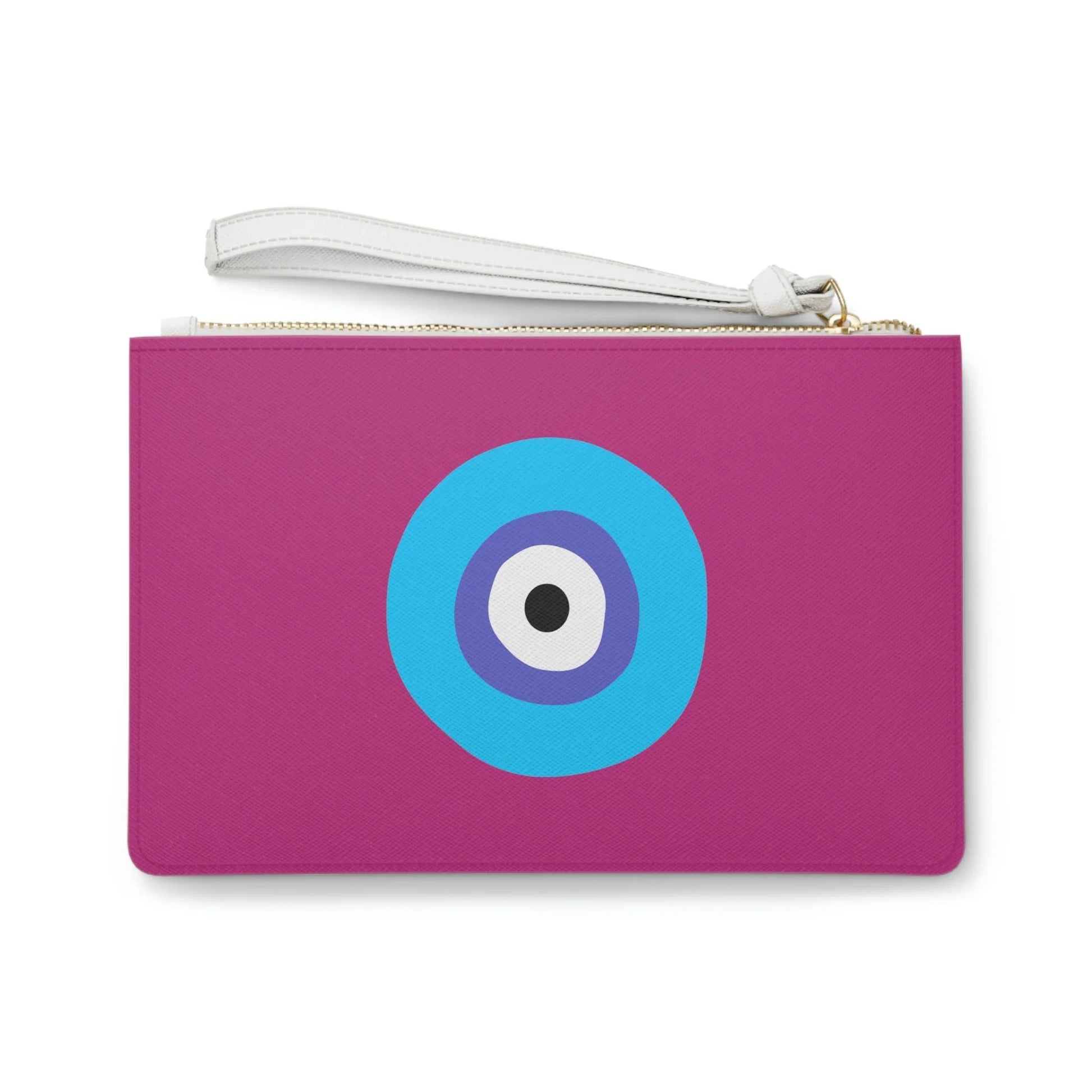 Evil Eye Pink Clutch | Makeup Bag or Organizer Pouch