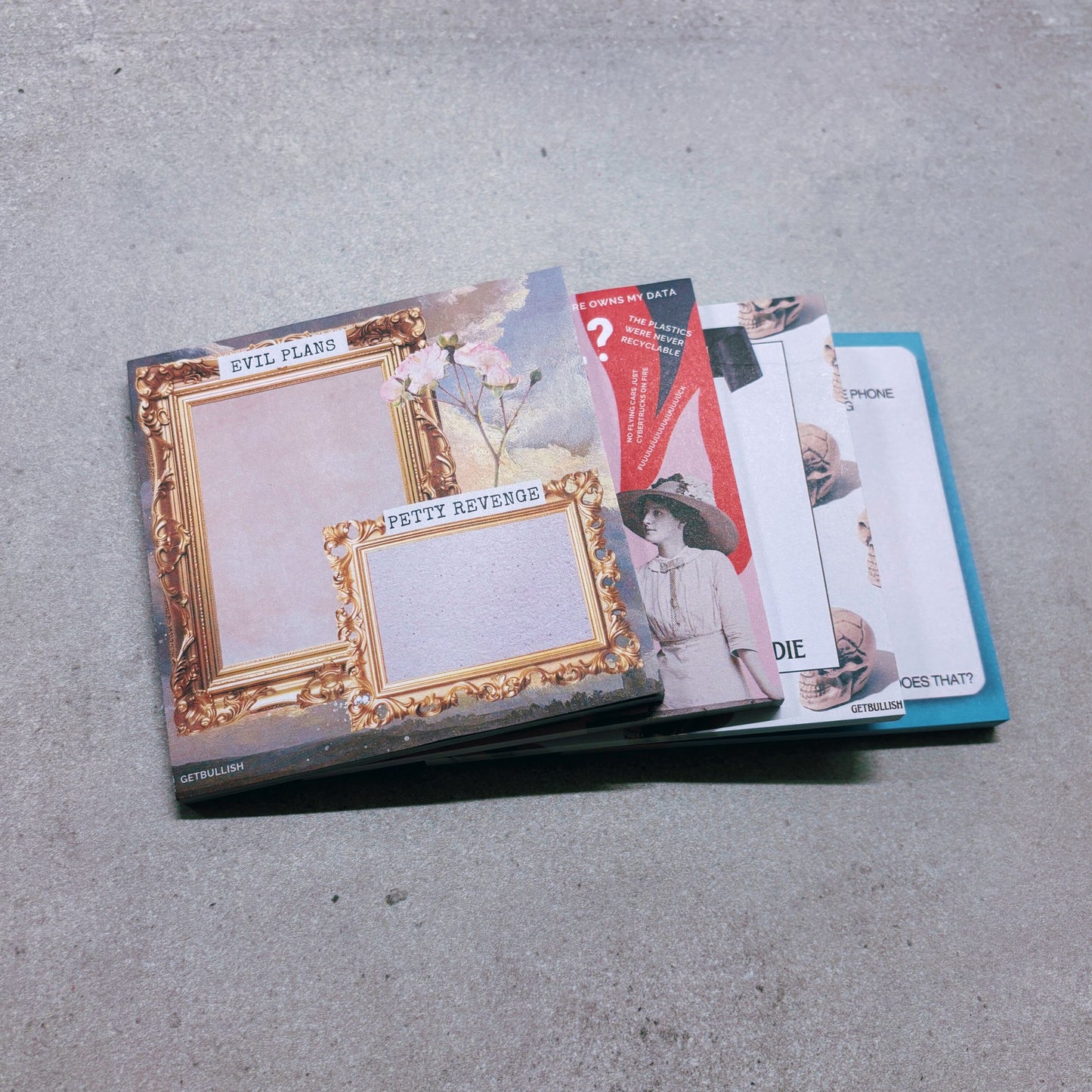 Evil Plans Petty Revenge Jumbo Sticky Notes | Funny Pad for Chaos & Productivity | 4" x 4" 50 Pages