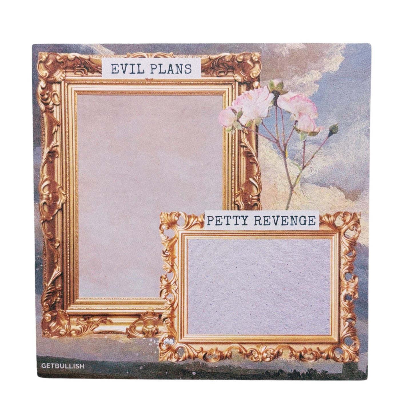 Evil Plans Petty Revenge Jumbo Sticky Notes | Funny Pad for Chaos & Productivity | 4" x 4" 50 Pages