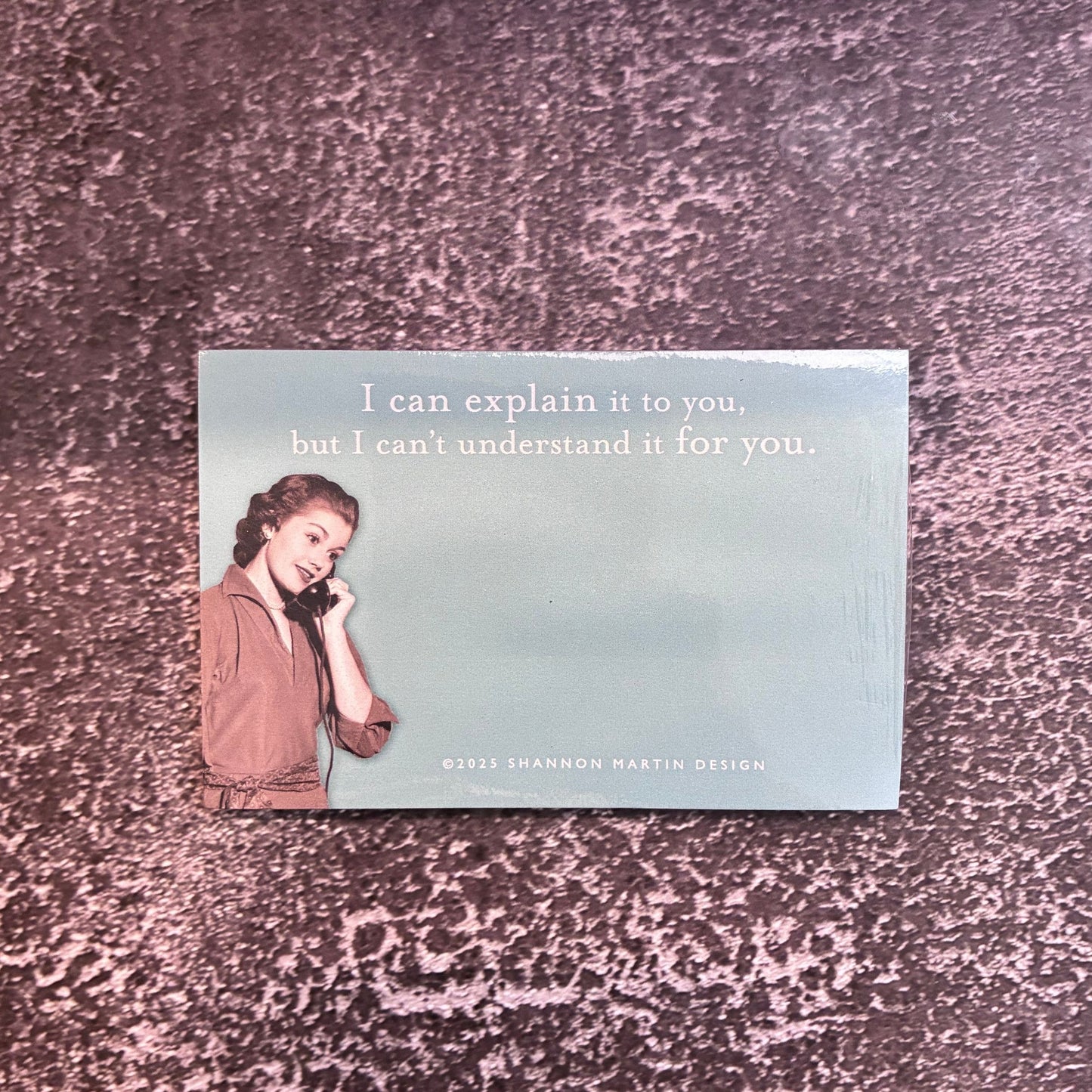 Explain It To You Sticky Note in Aqua | Funny Vintage Sticky Notes | 75 Sheets