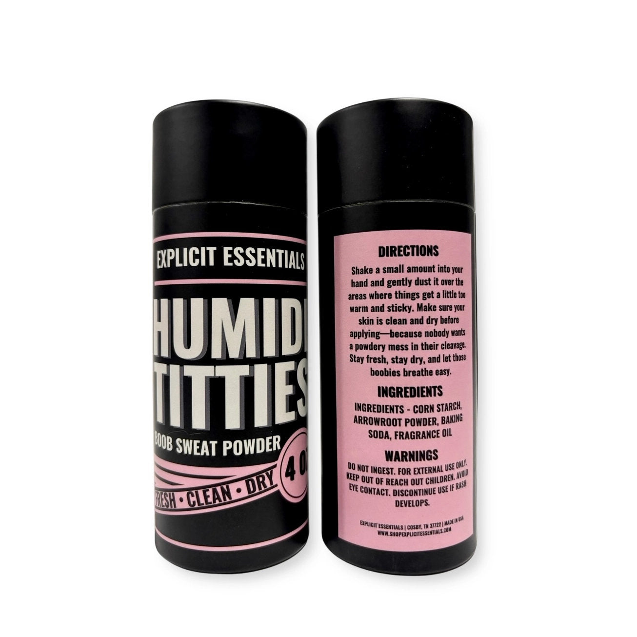 Explicit Essentials Humidititties Boob Sweat Powder in Cool Lavender Scent