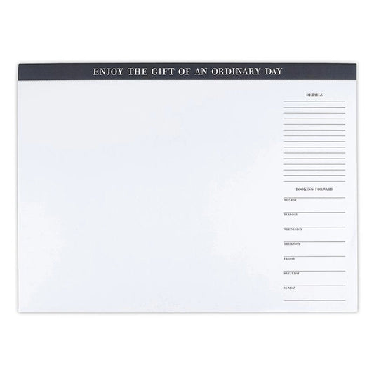 Extra Large Desktop Notepad Enjoy The Gift of An Ordinary Day | 15" x 11" Planner Desk Pad