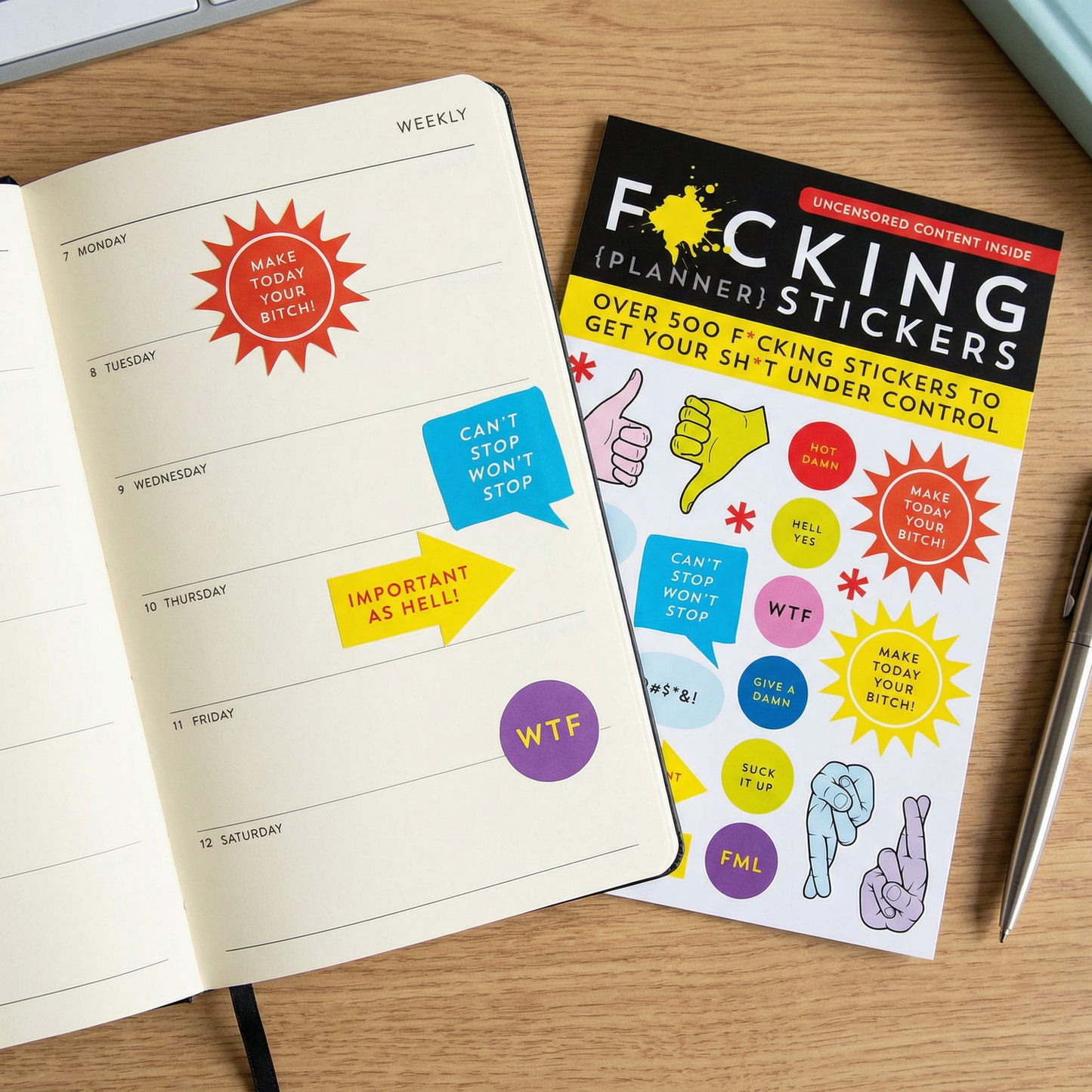 F-cking Planner Stickers | 500+ Funny Adult Swear Word Stickers for Planners, Journals & Scrapbooks