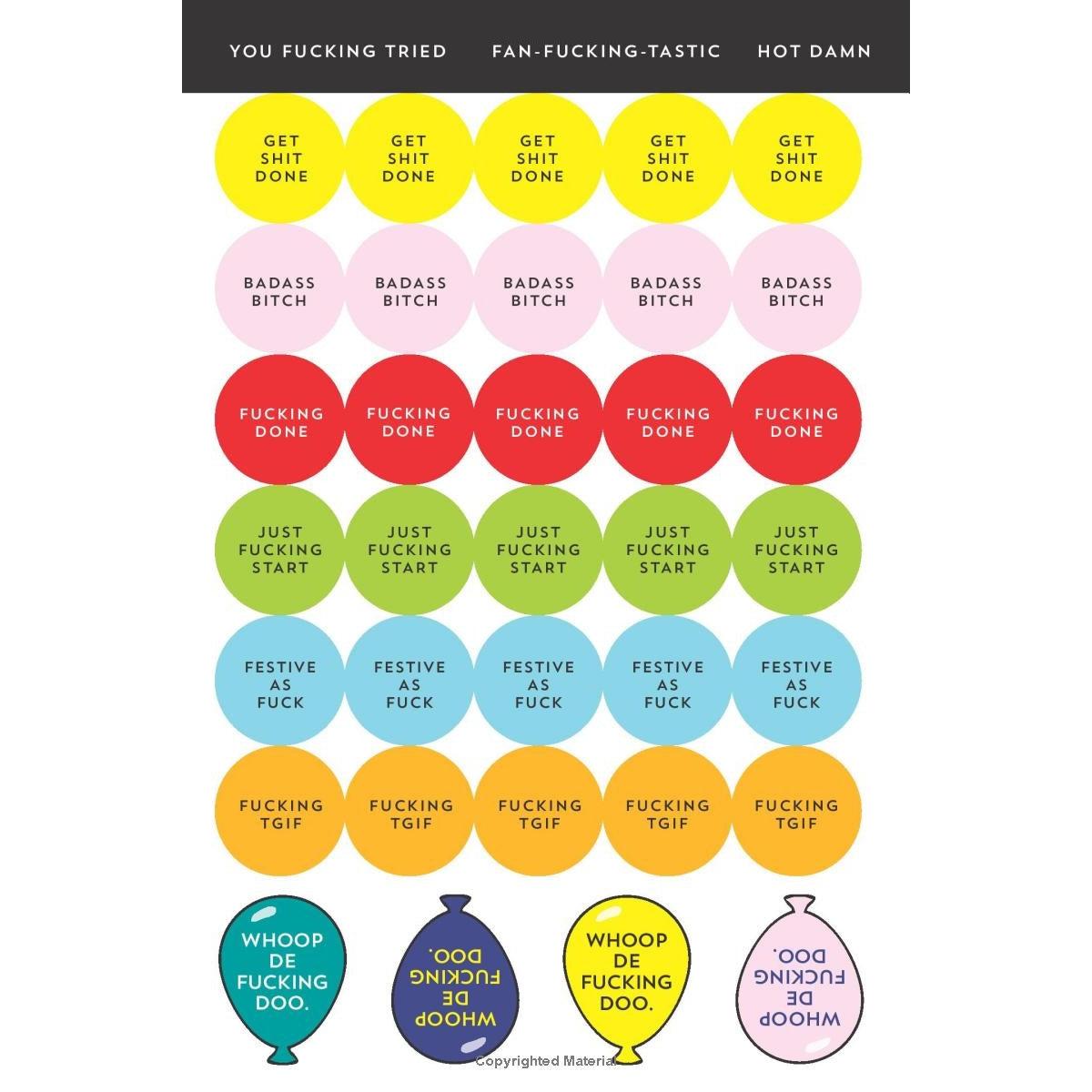 F-cking Planner Stickers | 500+ Funny Adult Swear Word Stickers for Planners, Journals & Scrapbooks