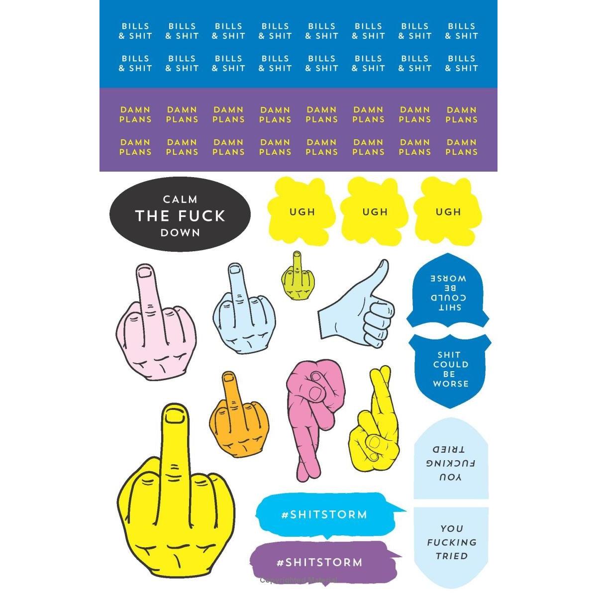 F-cking Planner Stickers | 500+ Funny Adult Swear Word Stickers for Planners, Journals & Scrapbooks