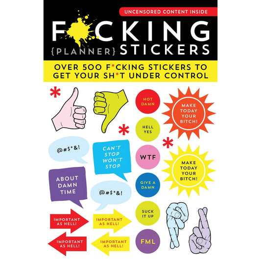 F-cking Planner Stickers | 500+ Funny Adult Swear Word Stickers for Planners, Journals & Scrapbooks