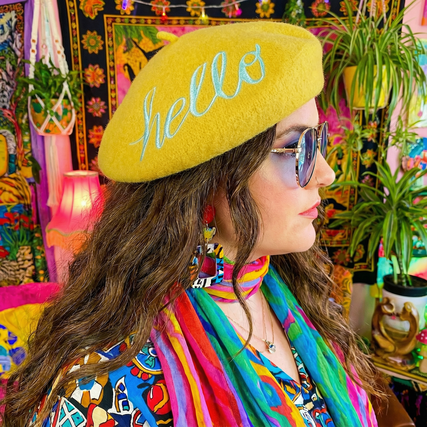 FLASH SALE: Embroidered Berets in 5 Fun Colors and Sayings | Wool and Nylon