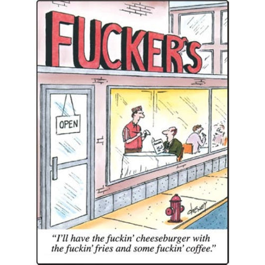FUCKERS I’ll Have The Fuckin’ Cheeseburger Magnet | Refrigerator Magnetic Surface Decor-Ephemera-The Bullish Store