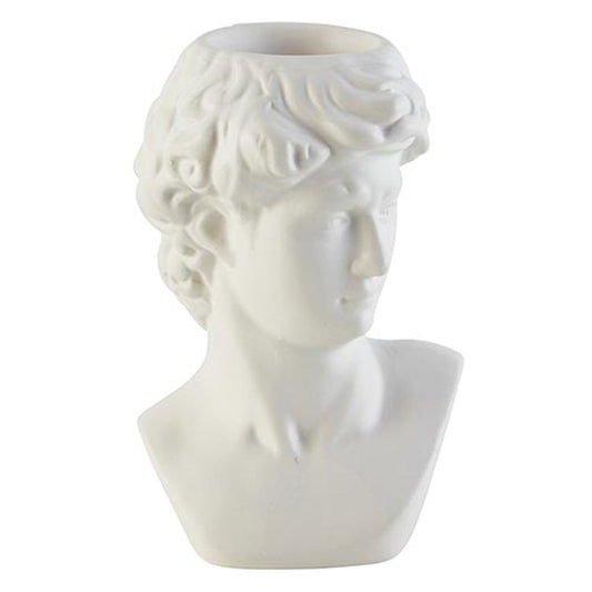 Face Statue Ceramic Decor | David Bust Greek Roman Statue | 5.5" Tall