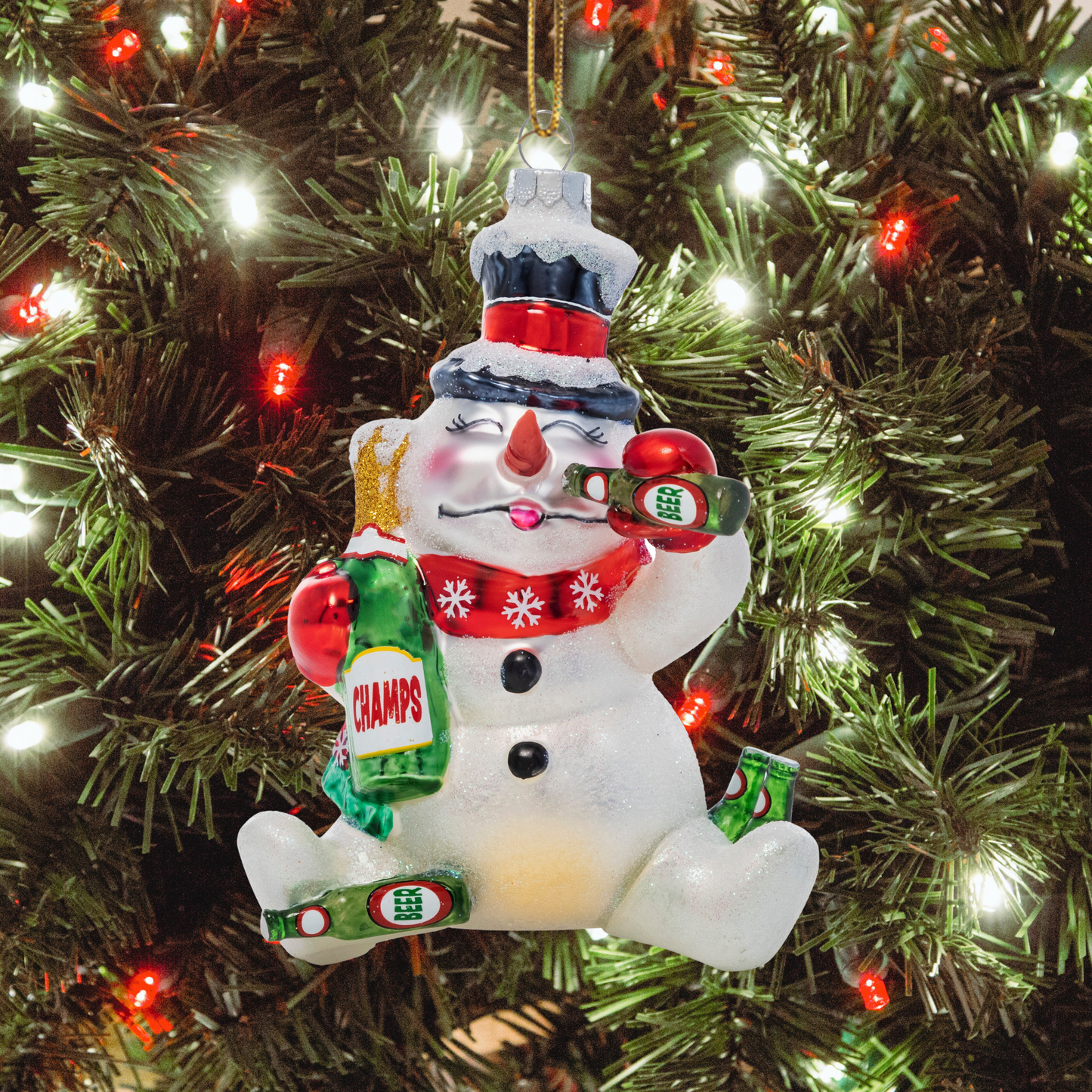 Faded Frosty Hand-Blown Glass Christmas Holiday Ornament | Naughty Funny Xmas Gift