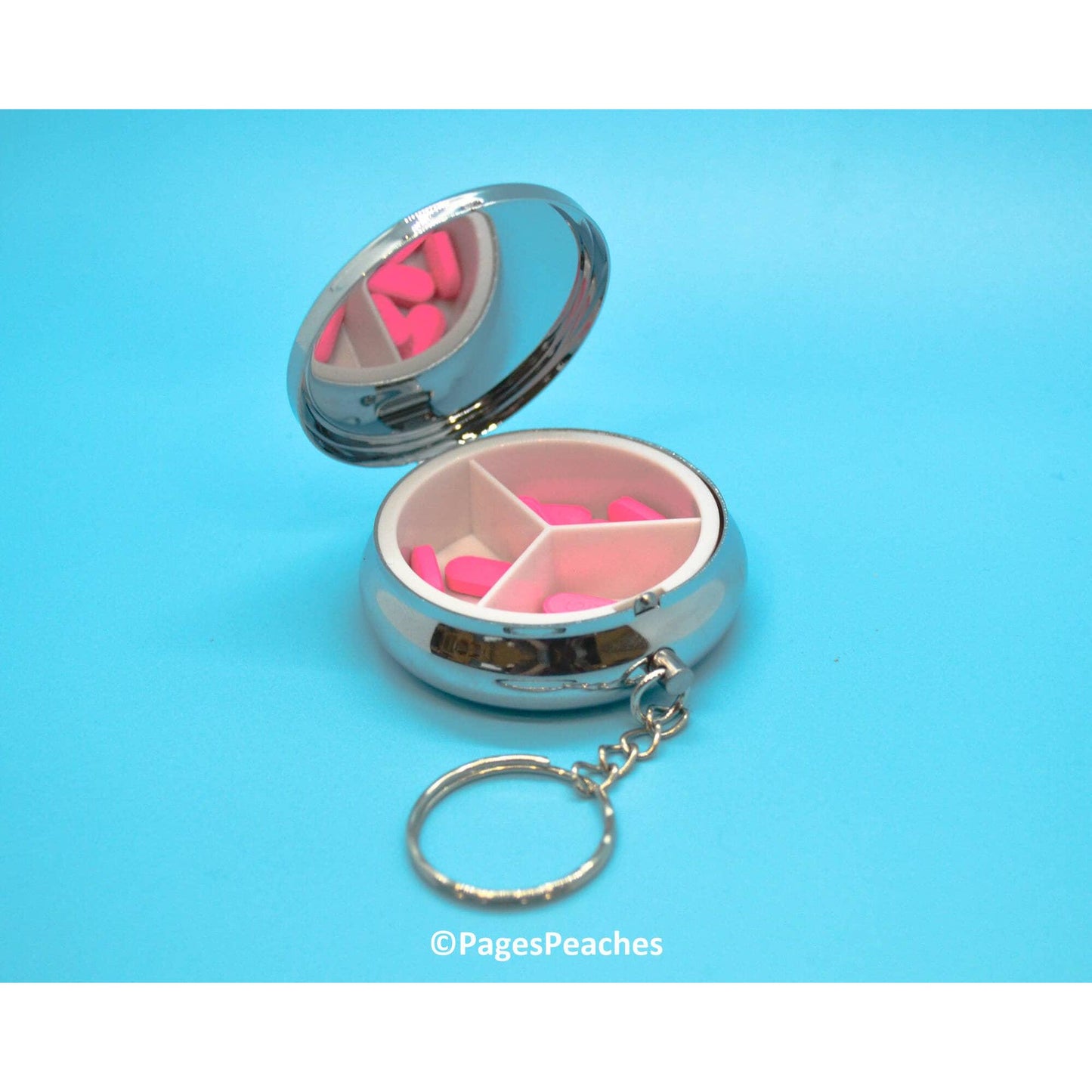 Faggot Pill Case Keychain | 3 Way Organizer Rainbow Parody Med Holder