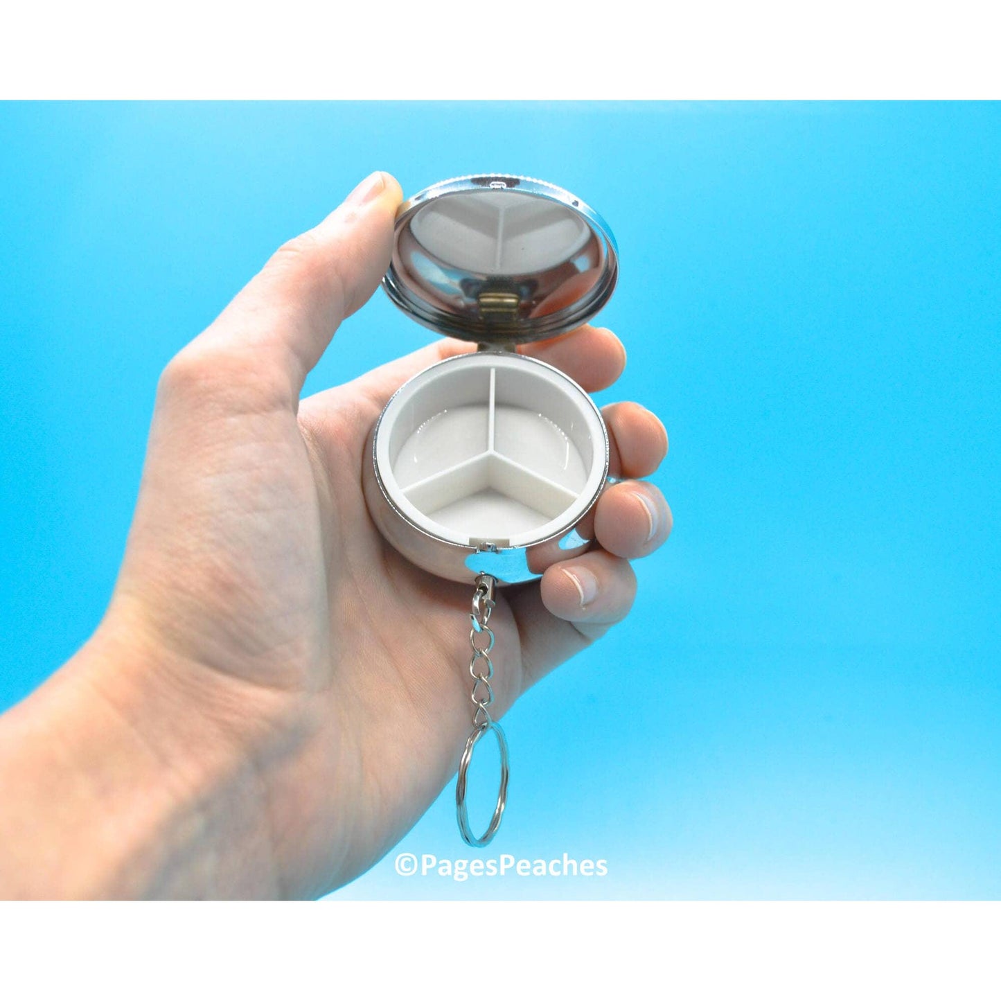 Faggot Pill Case Keychain | 3 Way Organizer Rainbow Parody Med Holder