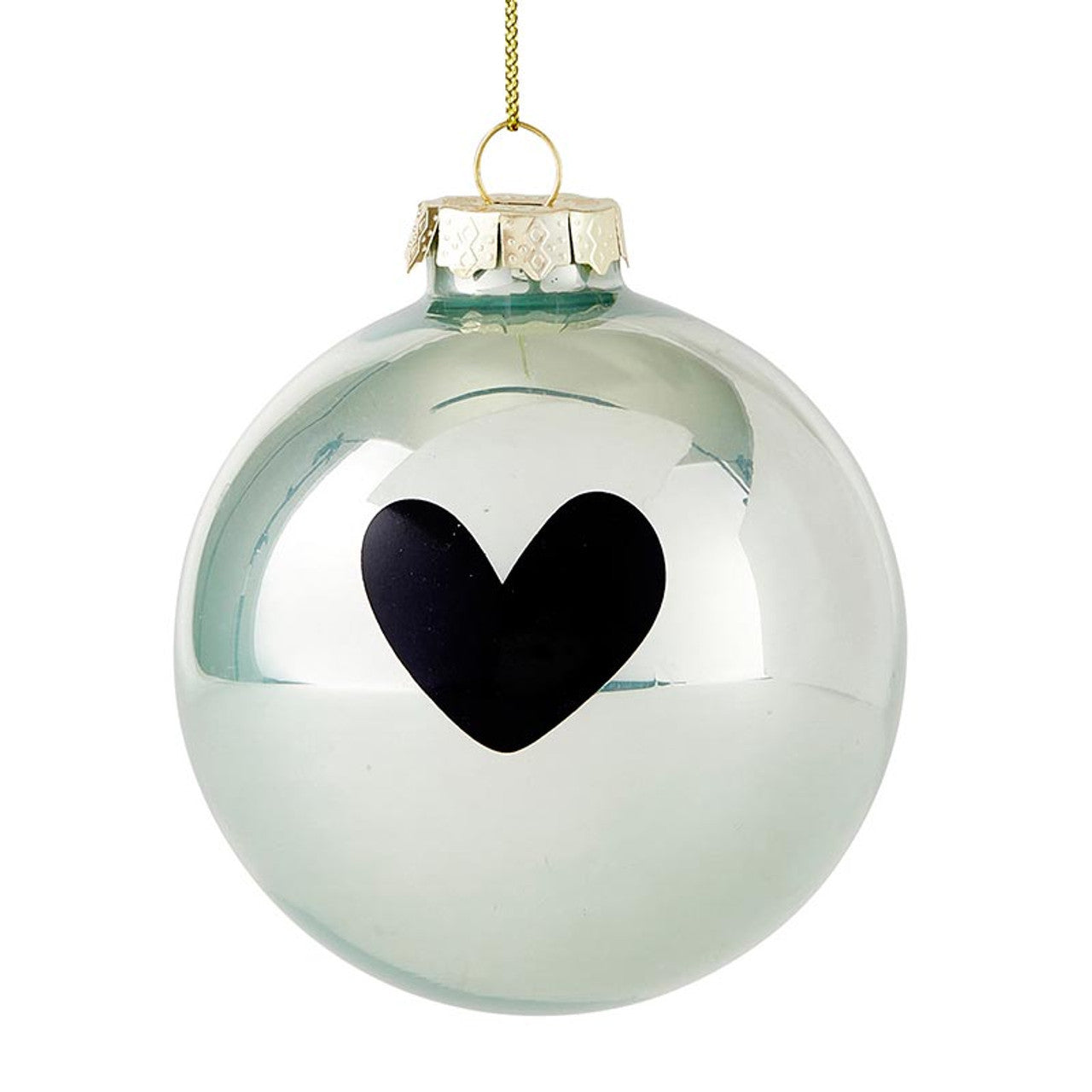 Falala Love You Glass Ornament Set of 2 | Christmas Tree Ball Hanging Decor