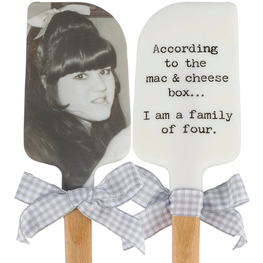 Family Of Four Spatula | Funny Mac & Cheese Quote Double-Sided Silicone Kitchen Spatula