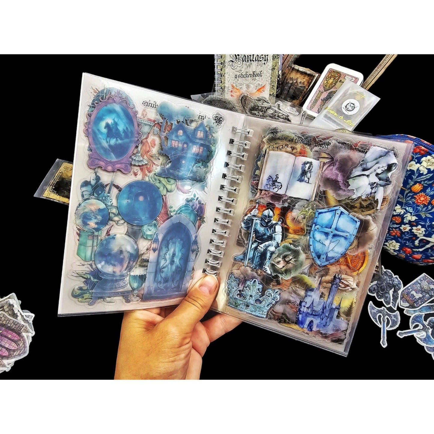 Fantasy Mini Sticker Book | 15 Pages Fiction Decals Collection | 150 x 100 mm