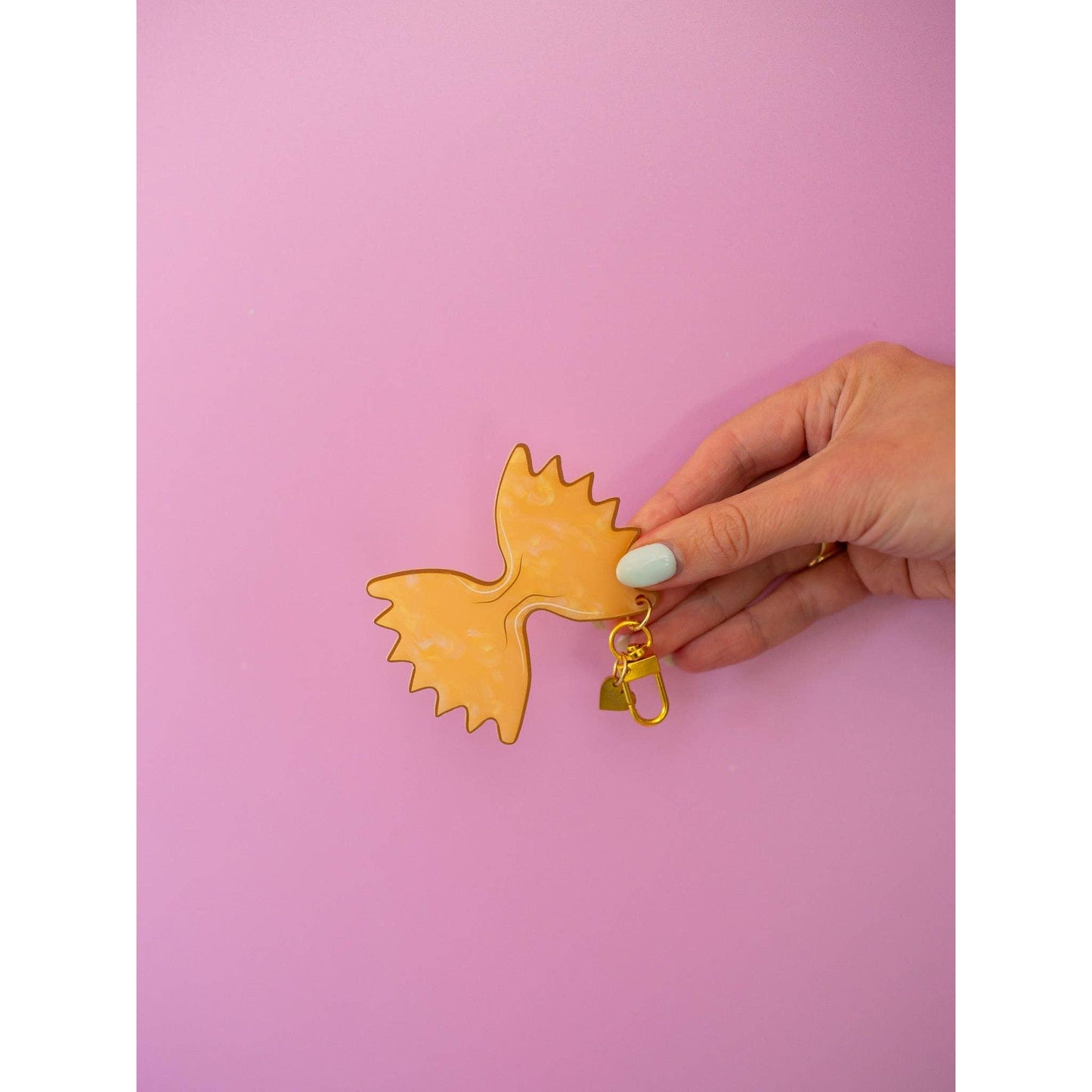 Farfalle Pasta Keychain | Bowtie Pasta Acrylic Keychain | Cute Food Lover Bag Charm