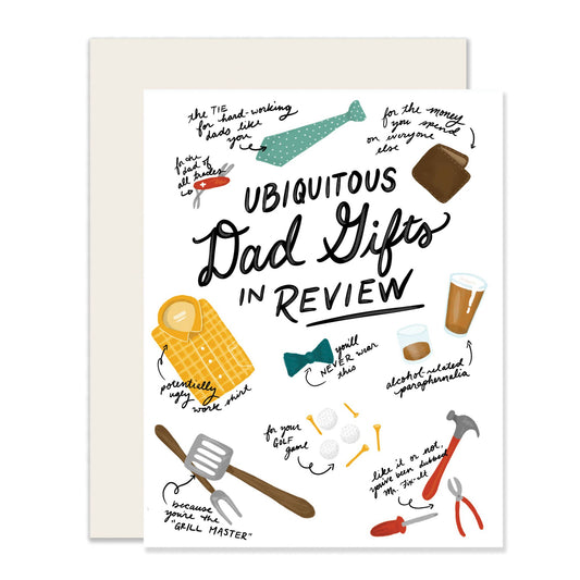 Father's Day Card | Reviews of Ubiquitous Dad Gifts | Funny Greeting Card Birthday Holiday