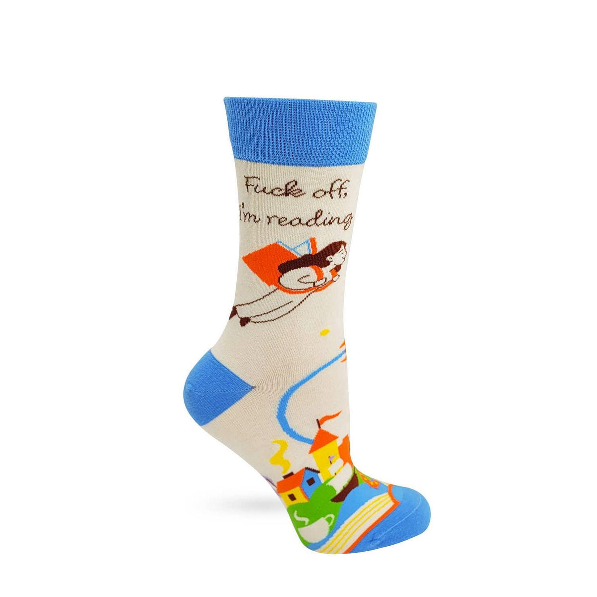 F*ck Off I'm Reading Women's Crew Socks-Fabdaz-The Bullish Store