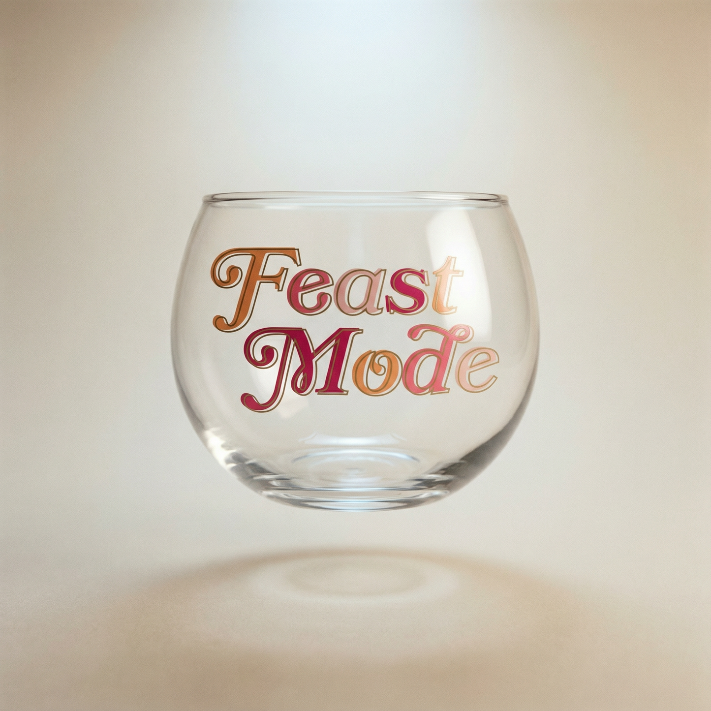 Feast Mode Holiday Roly Poly Wine Glass | 13 oz.